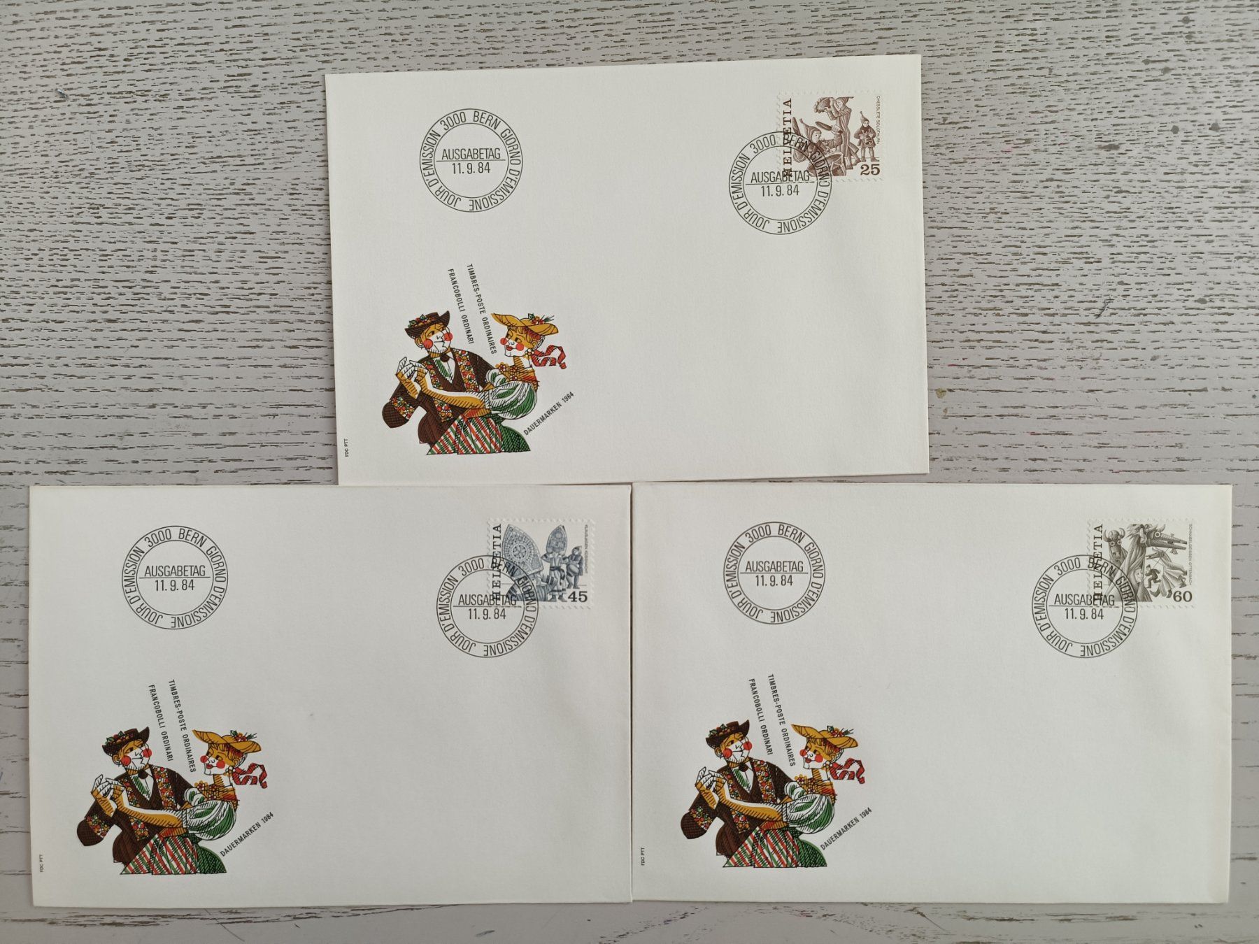Alle Briefmarken: 1984 FDC Volksbräuche Einzelwerte – Neu (gemäss Beschreibung) aus Dübendorf von goeggi79