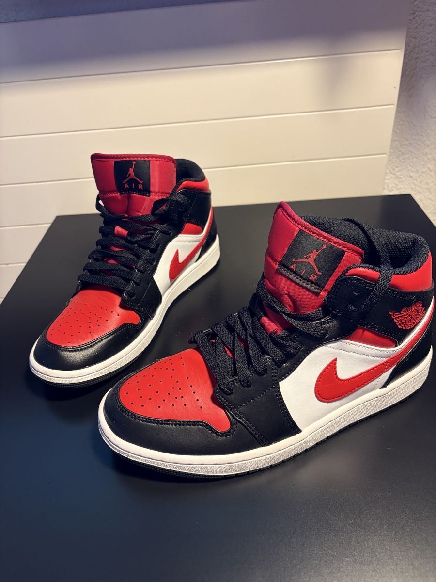 Jordan Scarpe da uomo: Nike Air Jordan 1 Mid "Bred Toe" | Gr. 42.5 – Usato da Adelboden venduto da Bercel 5