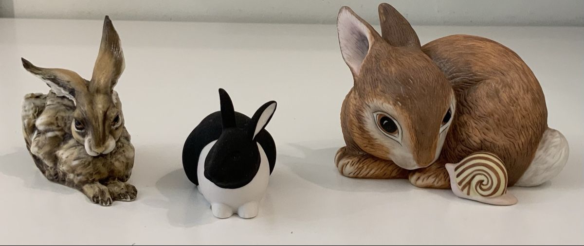 Statuette: Lot de 3 lapins en céramique – Usato da rolle venduto da Tontonjulot