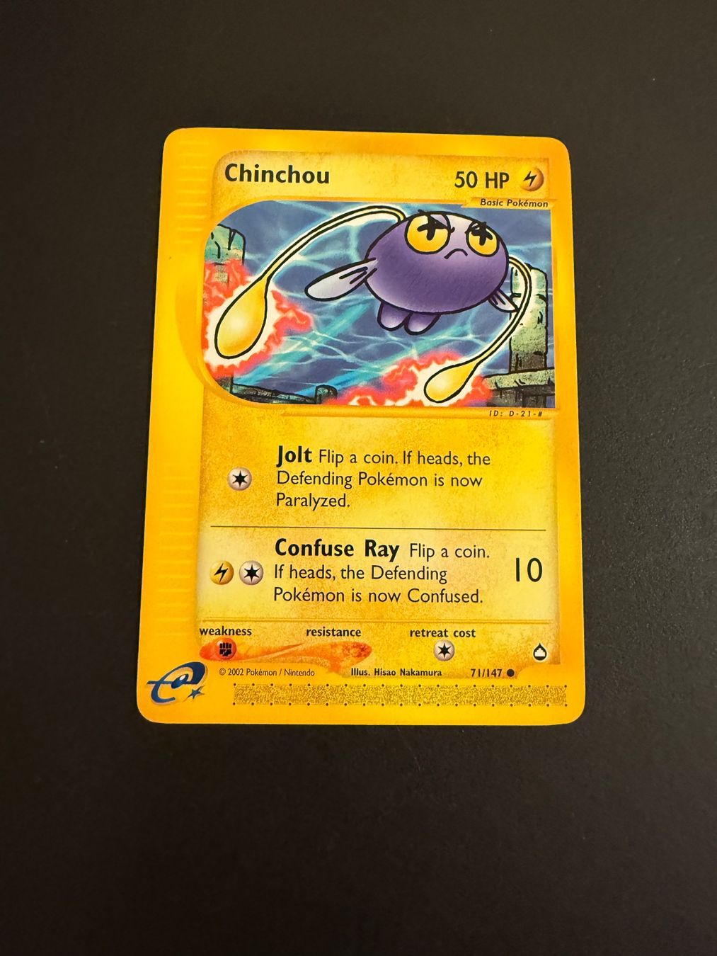 Pokémon Sammelbilder & Trading cards: Chinchou - Aquapolis 71/147 – Gebraucht aus Zürich von pokemon_cards