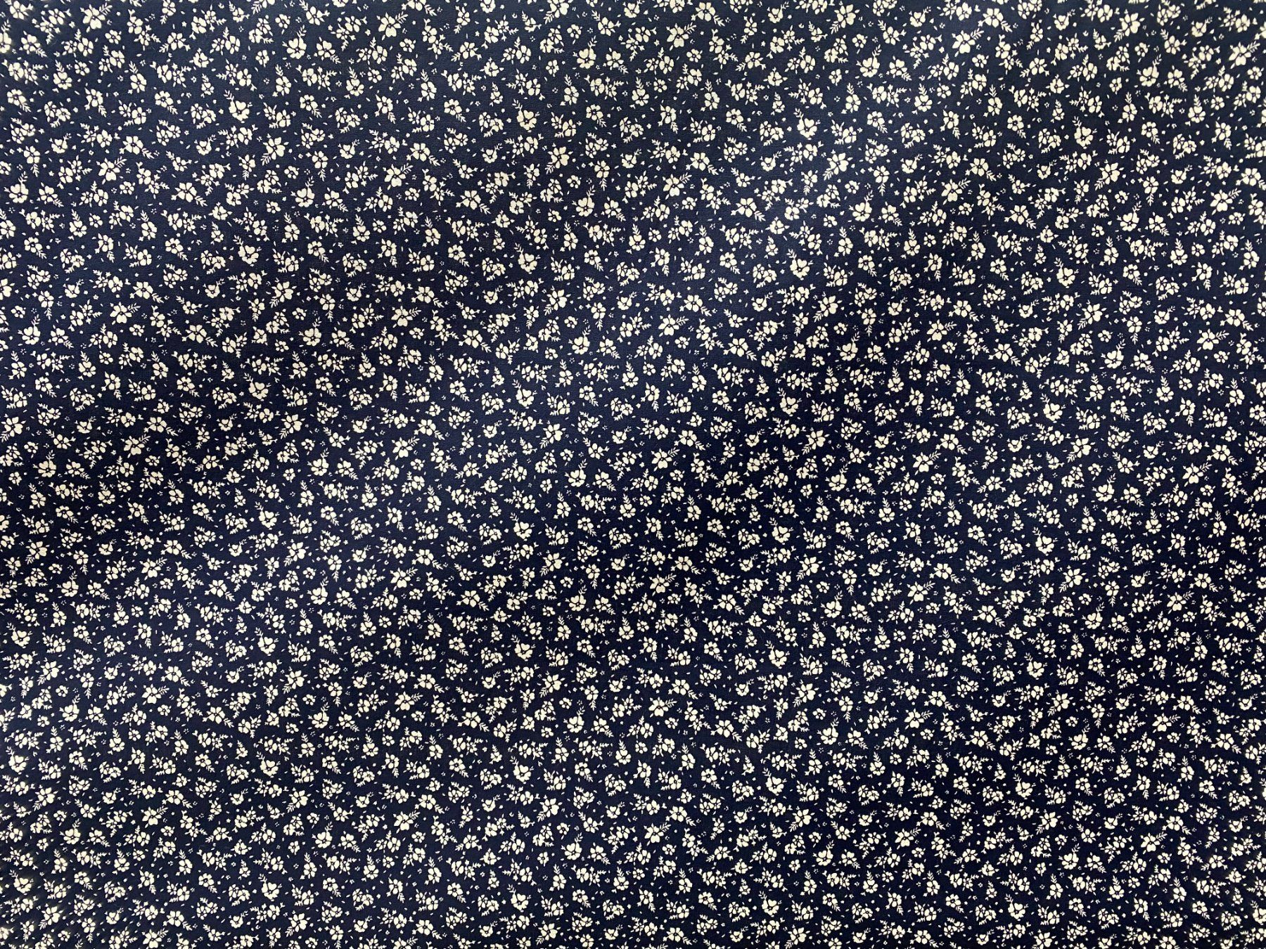 Tessuti: Tissu coton bleu imprimé fleurs – Nuovo e nell'imballaggio originale da Préverenges venduto da mam_629h