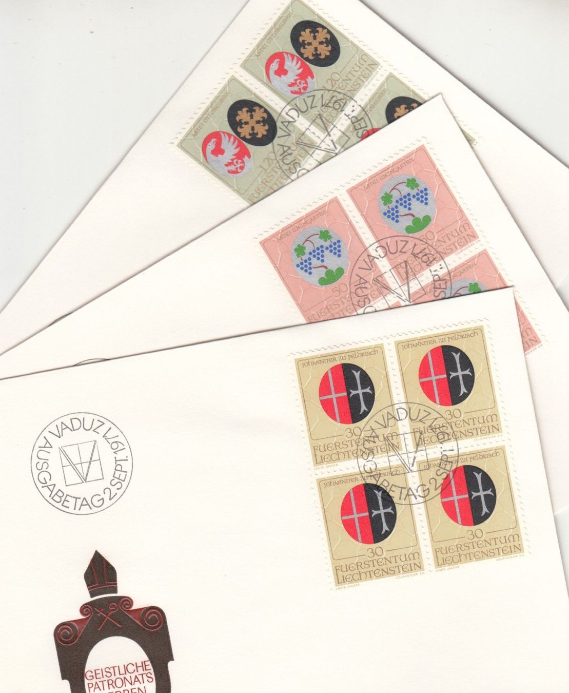 Tutti i francobolli: LBK 484 - 486 im 4er-Block FDC – Usato da Bürglen TG venduto da StampGraf
