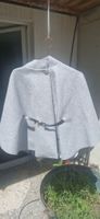 Damen Poncho grau mit Gurt Grösse S neu