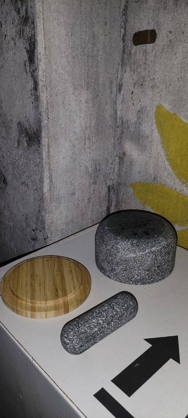 Altro per cucinare: Steinmörser und Stößel Bambusdeckel-Set – Nuovo (secondo la descrizione) da Winterthur venduto da Ajcps 2