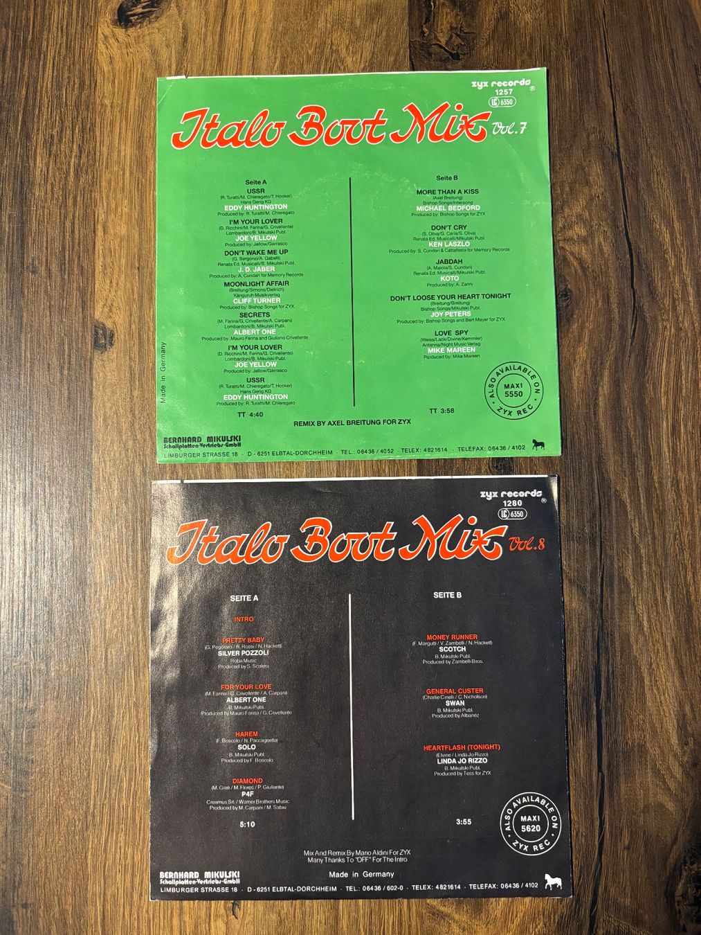 Schallplatten: 2 Single Italo Boot Mix Vol 7 + 8 – Gebraucht aus Kleinandelfingen von 2Baba3 1