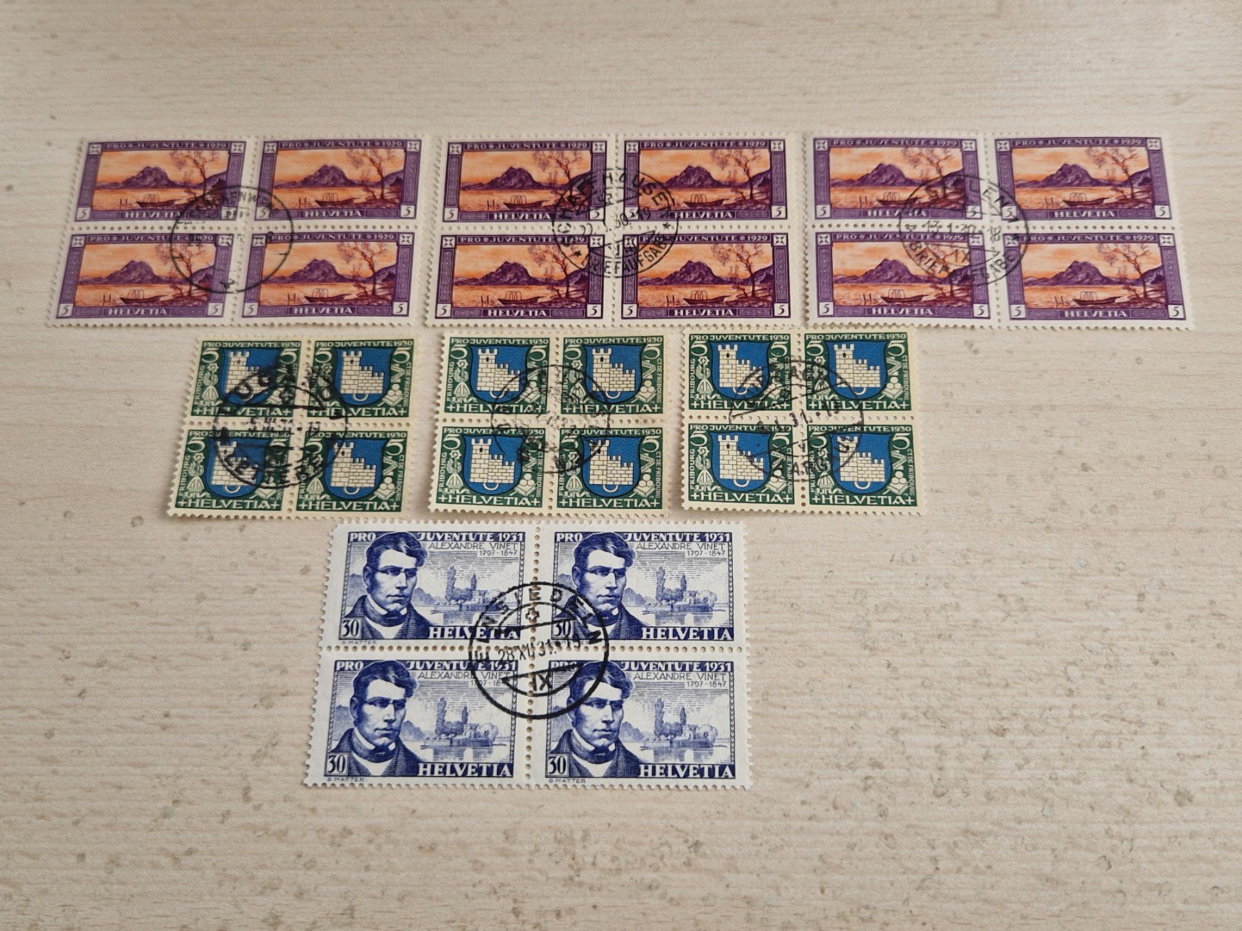 Tutti i francobolli: PJ 4er Blöcke, 1929/30/31, ab 1.- – Usato da Burgdorf venduto da Glossy01