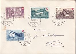 Pro Patria Satzbrief von 1949 von THERWIL 8.VII.48