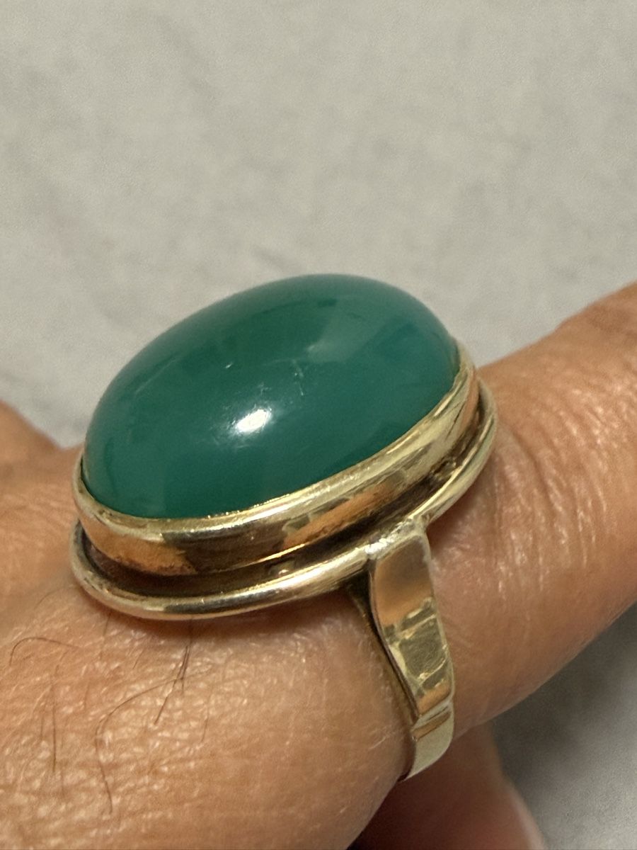 Ringe: RingGold 14k mit Chrysopras – Gebraucht aus Oberhof von RealStone 7