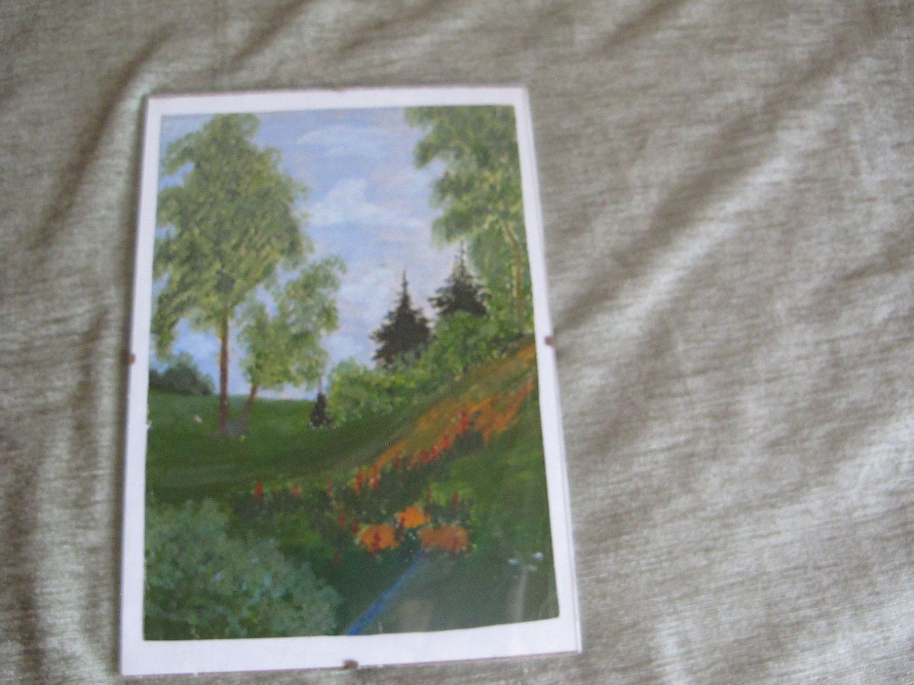 Tableaux: Aquarell um 1950 Rahmen hinter Glas – D'occasion à Löhningen par Chimae67