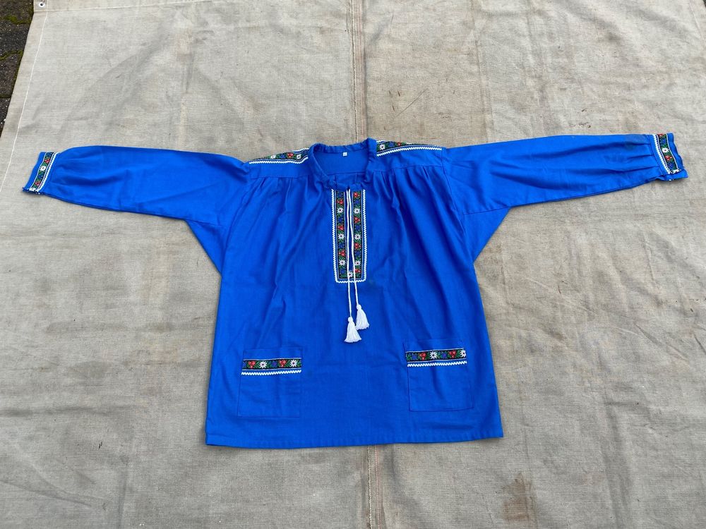 Trachtenhemd Herren Weiß - Authentisches Oktoberfest Hemd Mit Stehkragen, Slim Fit