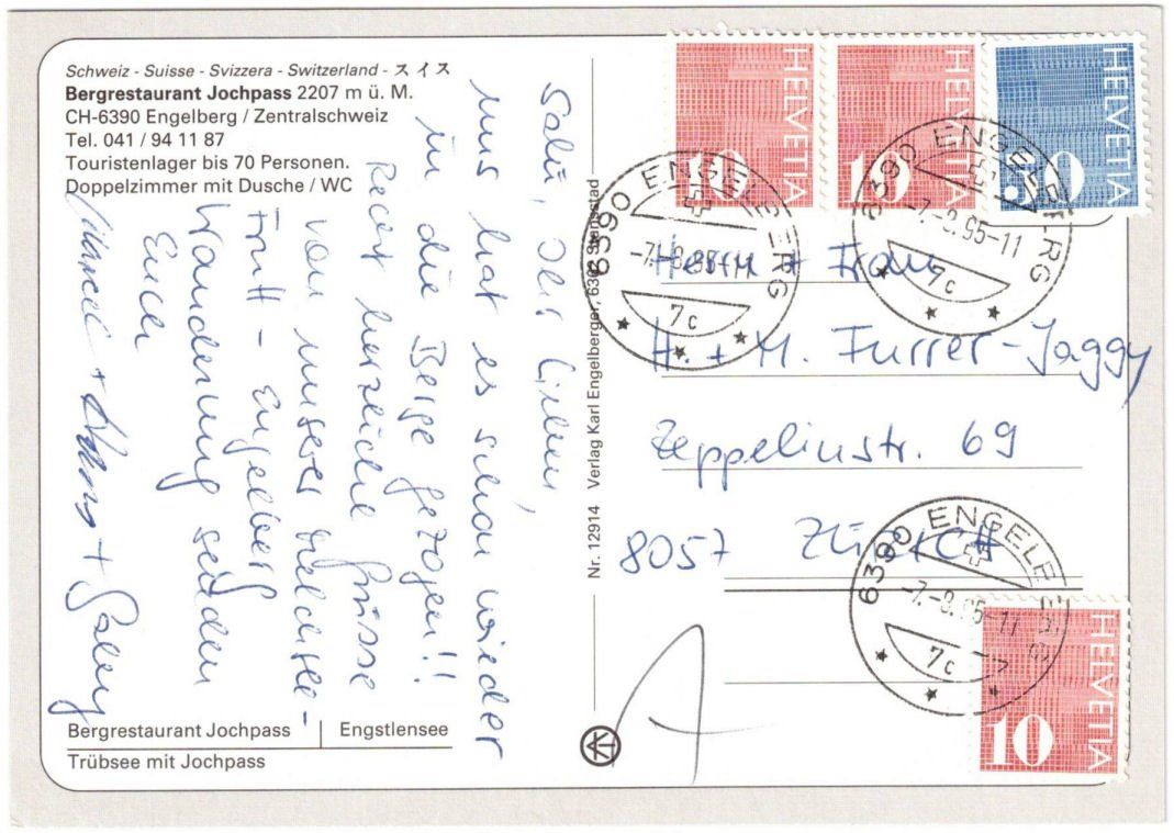 Cartoline postali: Engelberg - 6 Bild AK Jochpass – Usato da Binningen venduto da Mountainrider 1