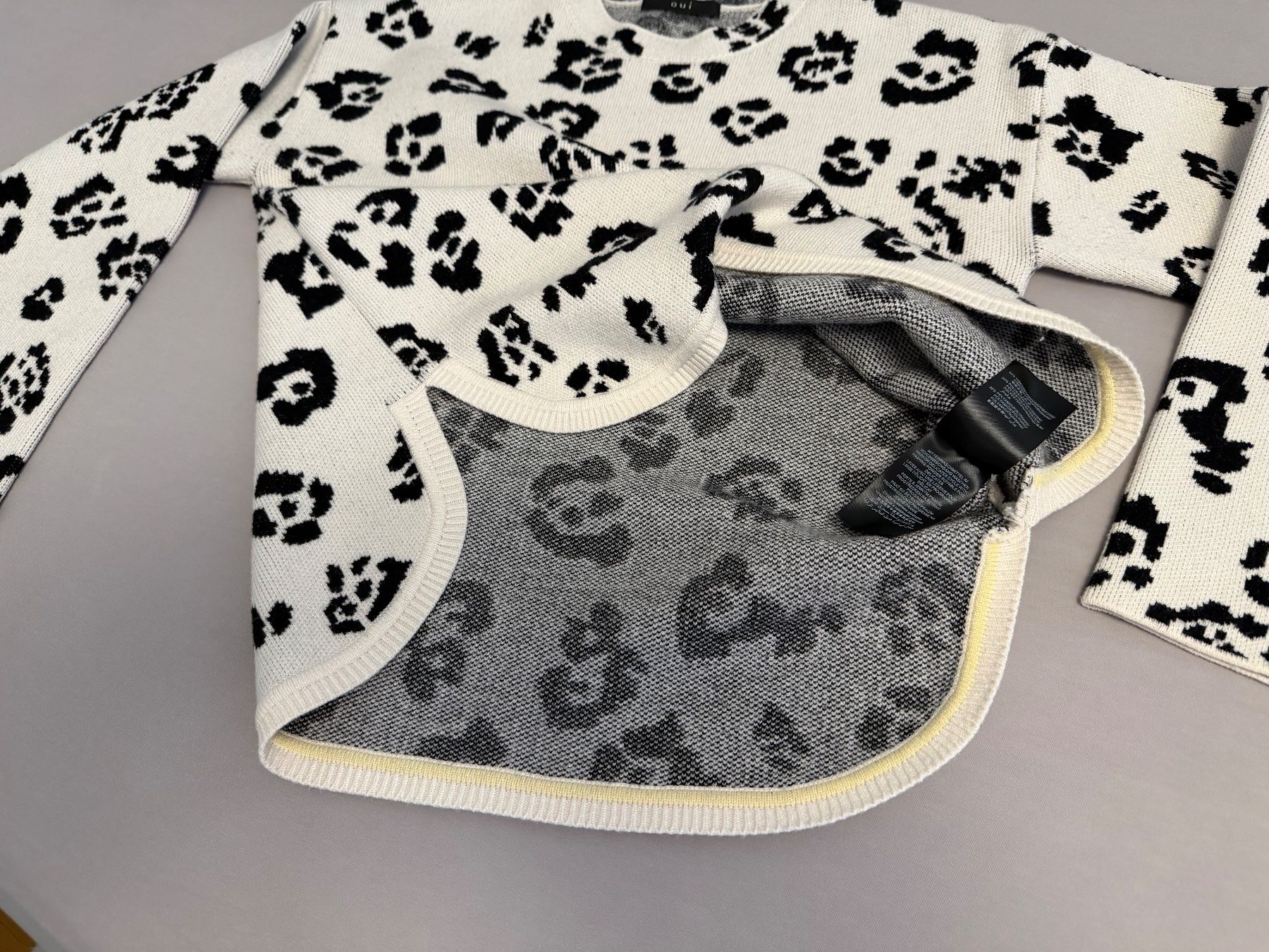 Maglioni & Felpe: Oui Leoprint Strickpullover offwhite/schwarz 36/neu – Nuovo (secondo la descrizione) da Berneck venduto da Ordnung2021 5