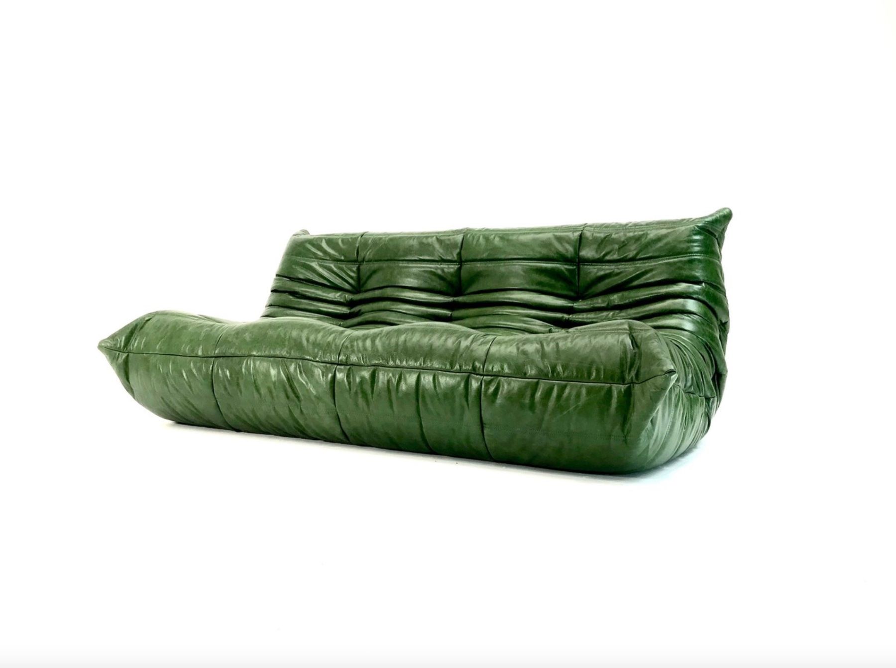 Ligne Roset Sofas: 3er Sofa Togo, neu bezogen mit Leder – Neu (gemäss Beschreibung) aus Zürich von ERATOMIUM
