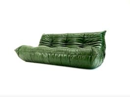 3er Sofa Togo, neu bezogen mit Leder
