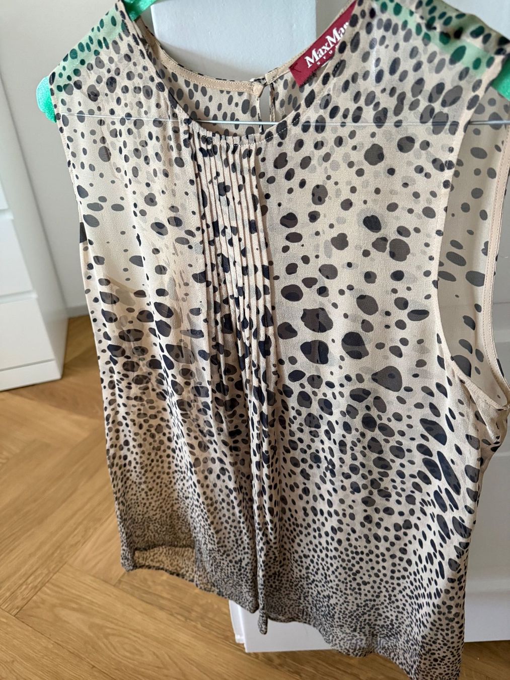 Max Mara Top: Max Mara Bluse Animalprint Chiffon Grösse 38 – Usato da Horgen venduto da tsp_qr5b 1