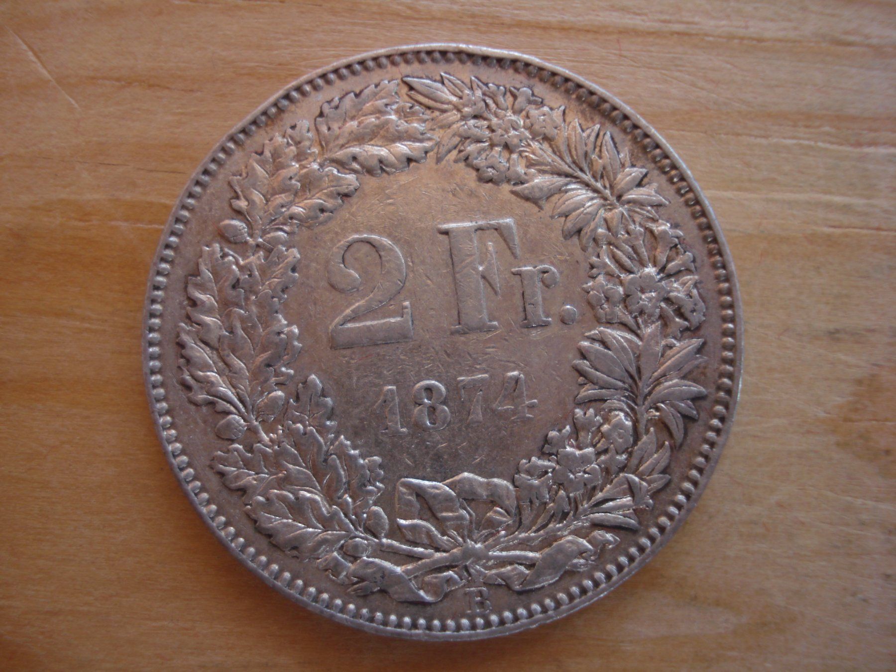 Tutti le monete: (C1) 2 Franken 1874 SS-VZ – Usato da Erlach venduto da Net-Coins