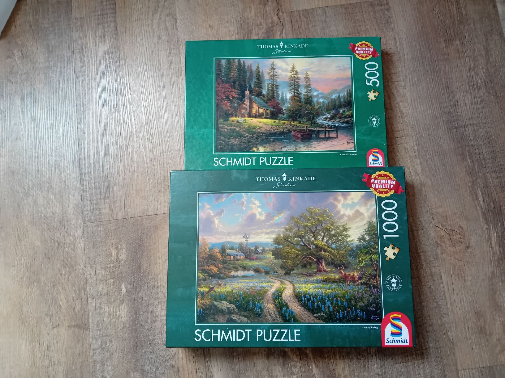 Puzzles: Thomas Kinkade Puzzles, 2 Stück, 500/1000 Teile – Gebraucht aus Suhr von eli_7ndv