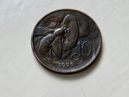 Pièce de 10 centesimi Victor-Emmanuel III - Italie 1929