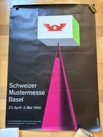 Plakat Schweiz Mustermesse Basel 1960 Graphiker Looser