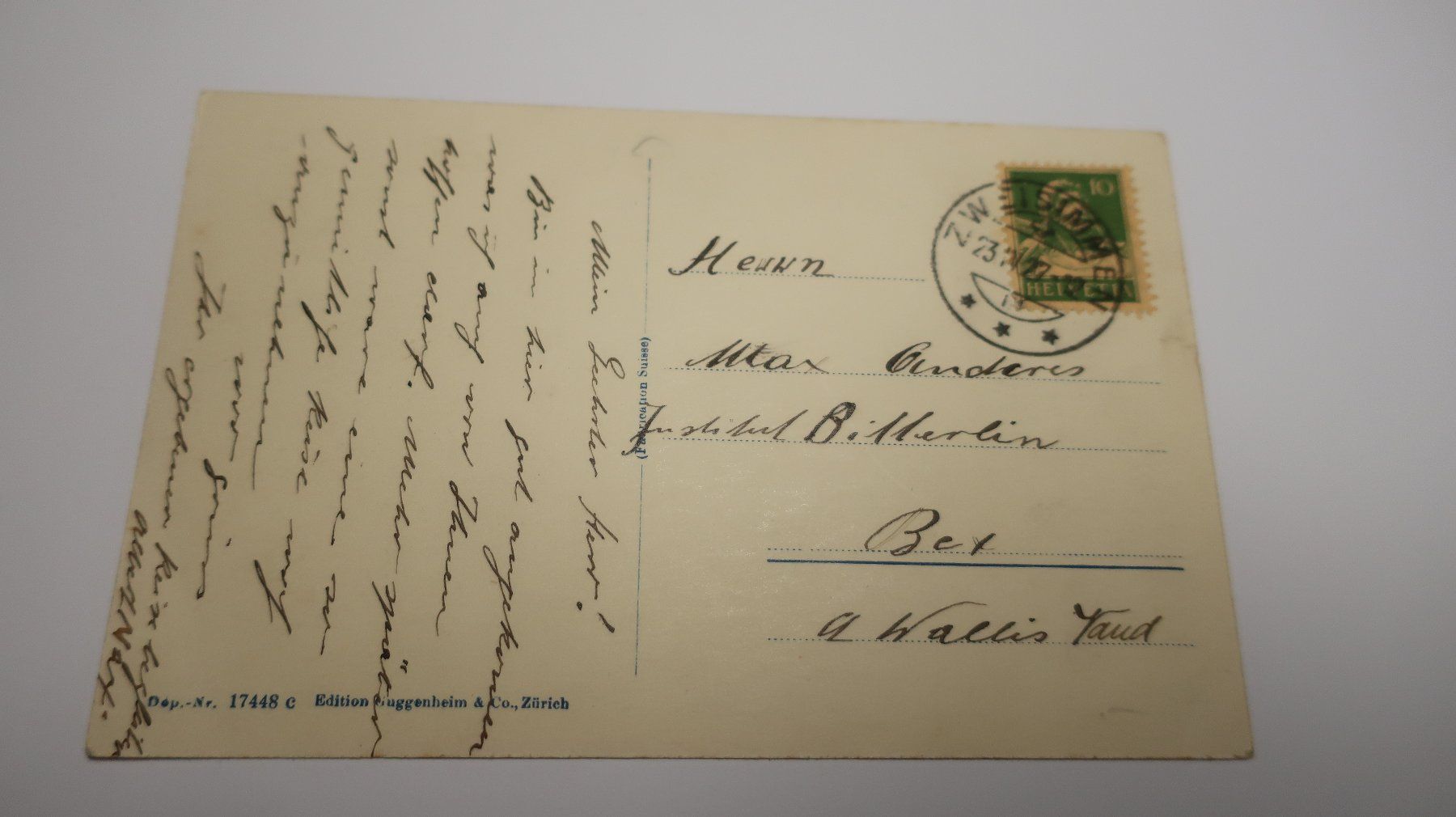Ansichtskarten: Zweisimmen  1927 – Gebraucht aus Cormoret von Pascalll2001 2