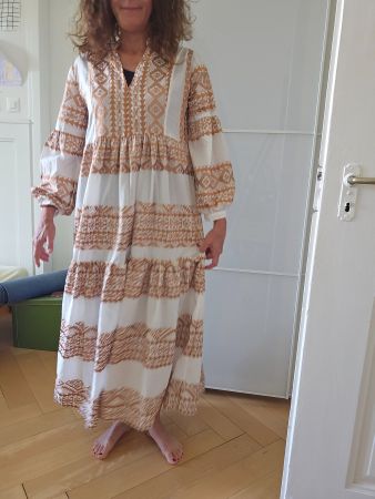 GREEK ARCHAIC KORI besticktes Sommerkleid