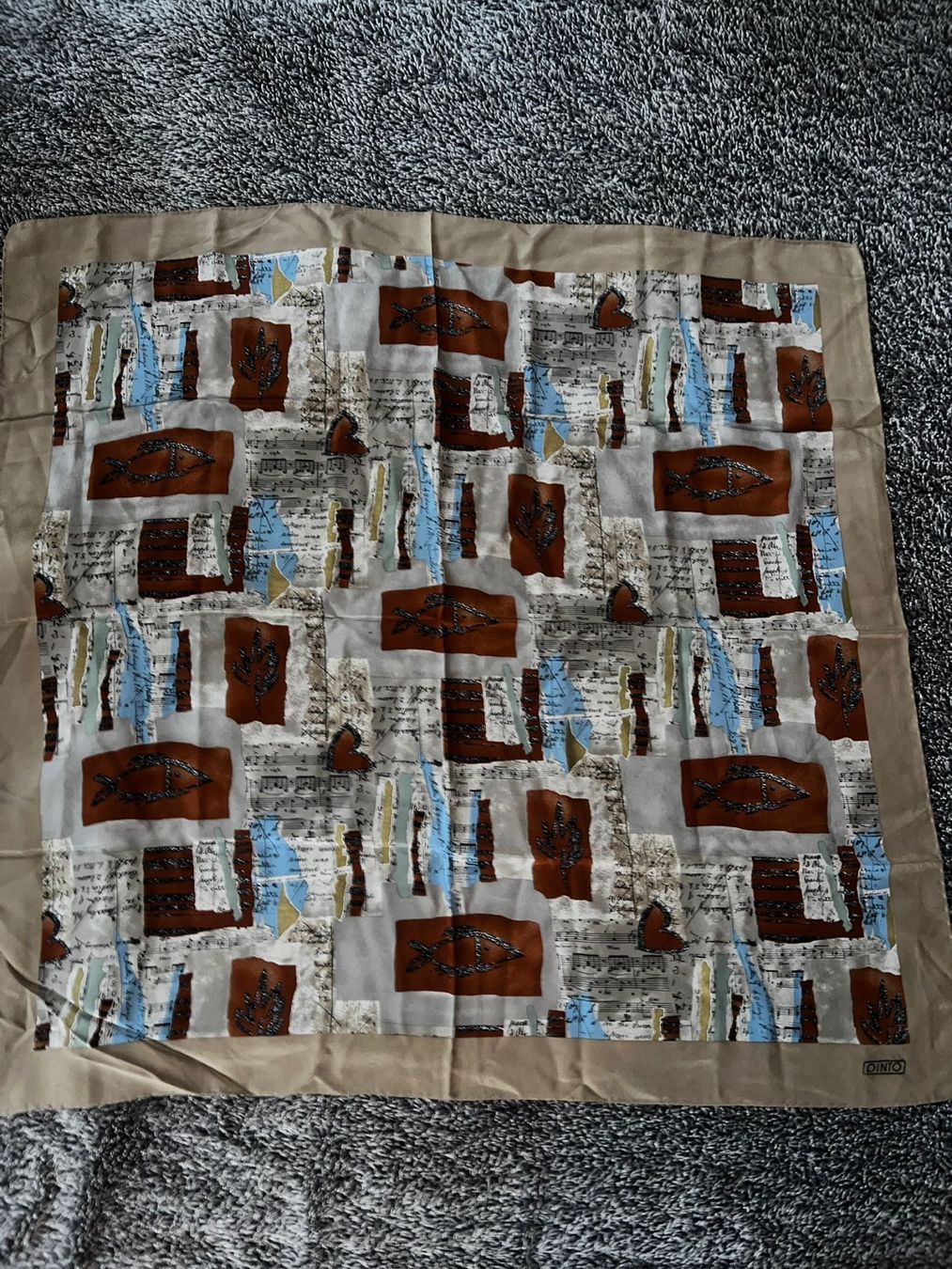 Foulard & Sciarpe: Pinto Seidentuch 86x86 Muster Vintage – Usato da Winterthur venduto da Dejv 3