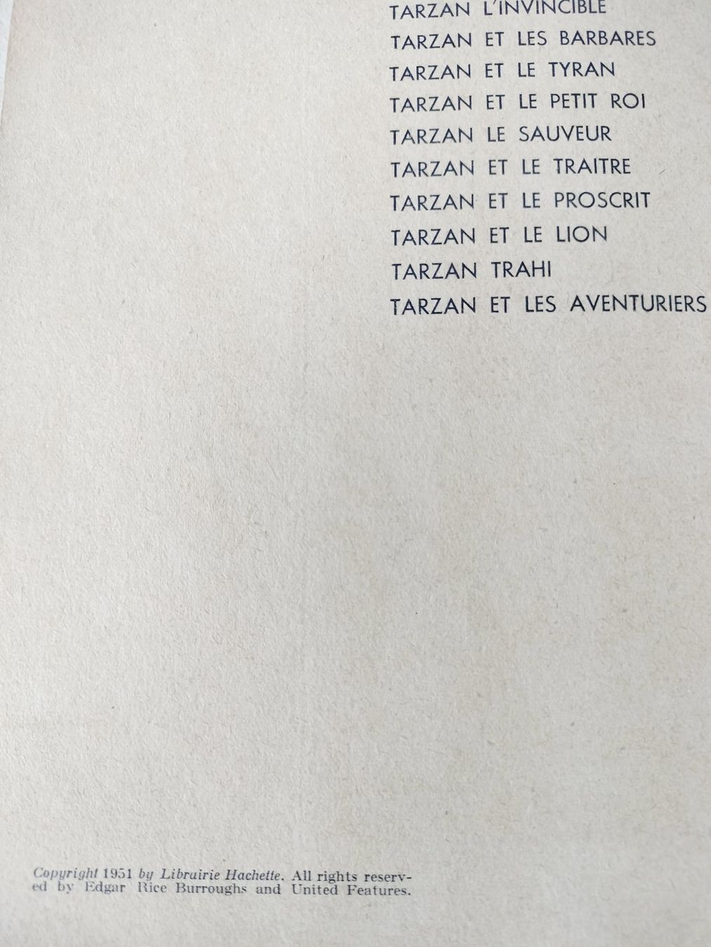 Livres: Tarzan Hachette 1951 Édition Originale EO – D'occasion à Cortaillod par rozinna 3
