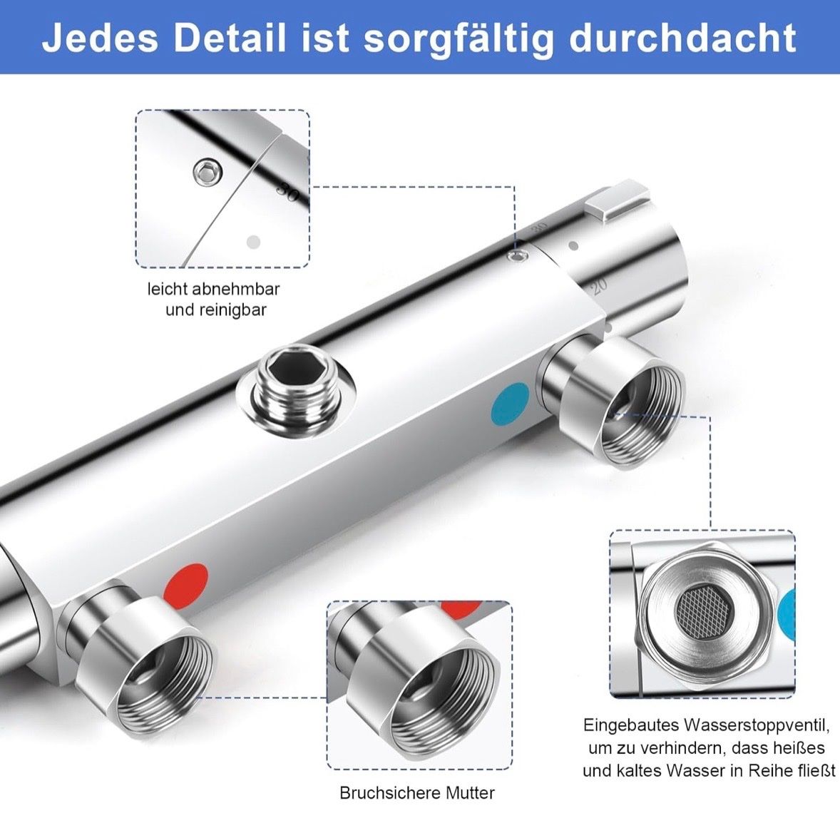 Rubinetteria: Duscharmatur mit Thermostat - Mischbatterie – Nuovo e nell'imballaggio originale da Frutigen venduto da Orbiter 4