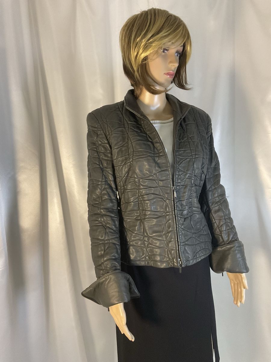 Armani Giacche: Armani Lederjacke grau in Grösse 40 – Usato da Mariastein venduto da u_n_6s5w 1