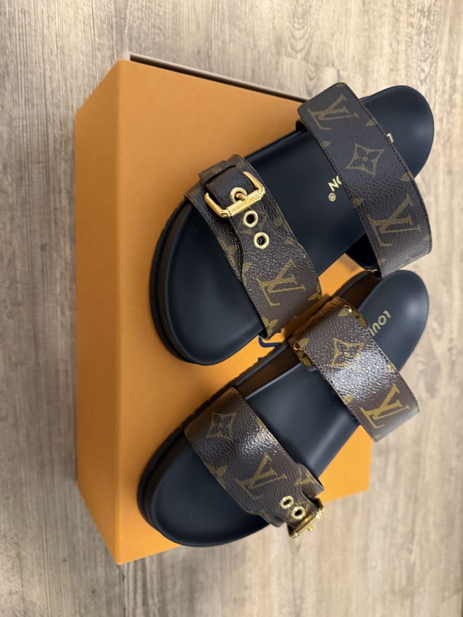 Louis Vuitton Damenschuhe: Louis Vuitton Bom Dia Pantolette Gr. 39 – Neu (gemäss Beschreibung) aus Seengen von kasibe20 1