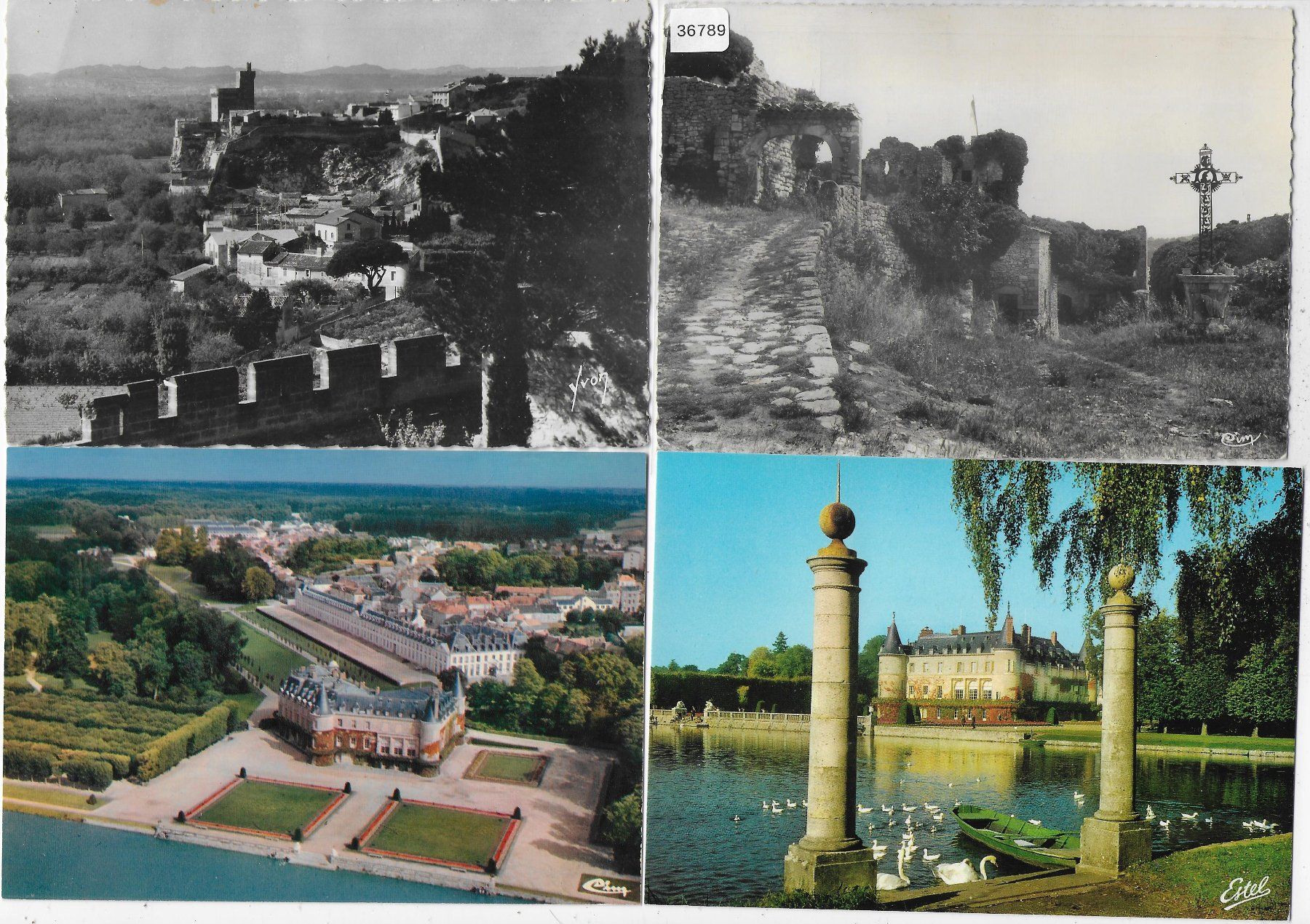 Cartoline postali: 4 AK Burgen und Schlösser – Usato da Ettingen venduto da Kartenplanet