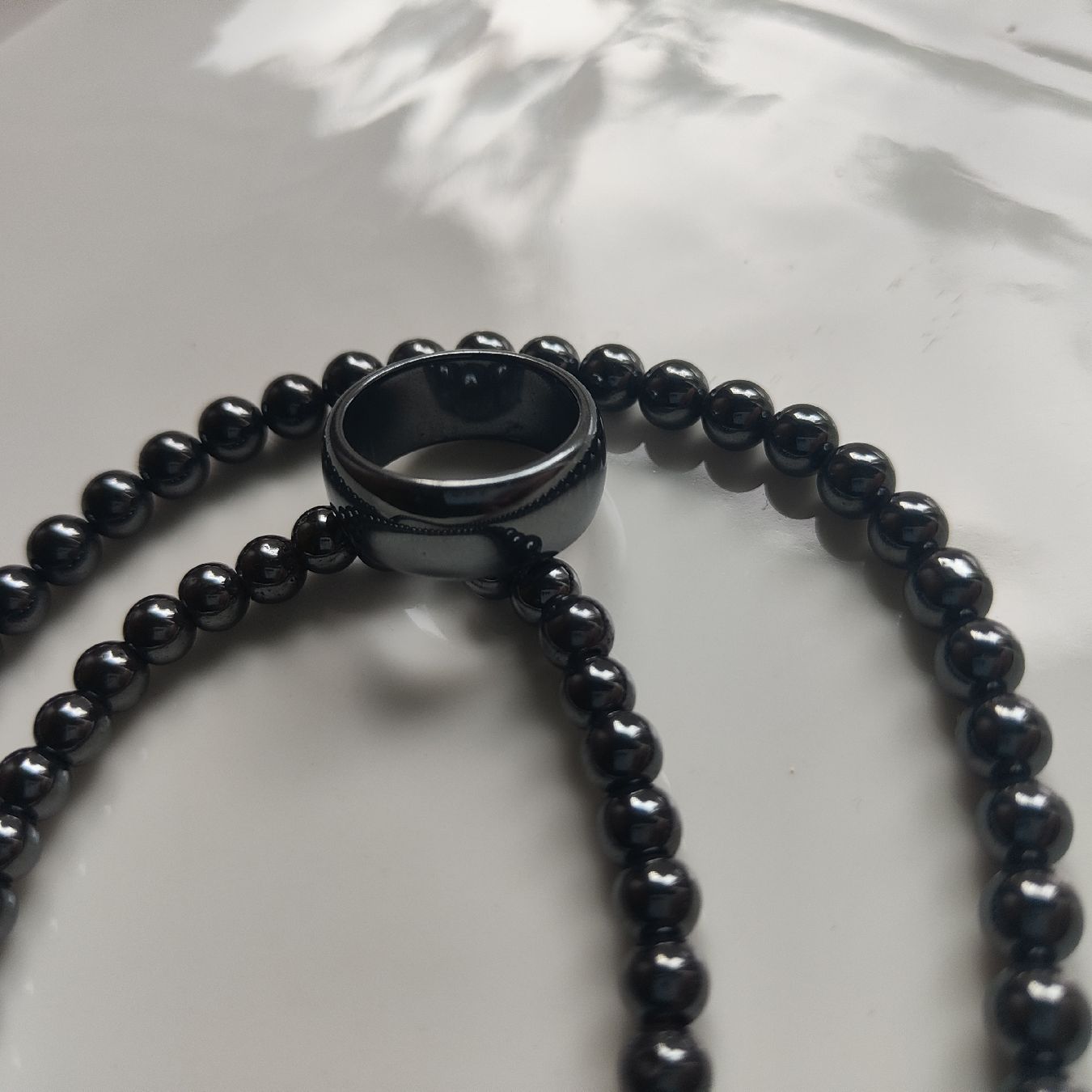 Altri gioielli: Collier, bracelet, bague > hématite et fermoir en argent – Nuovo (secondo la descrizione) da Biel/Bienne venduto da notfun 1