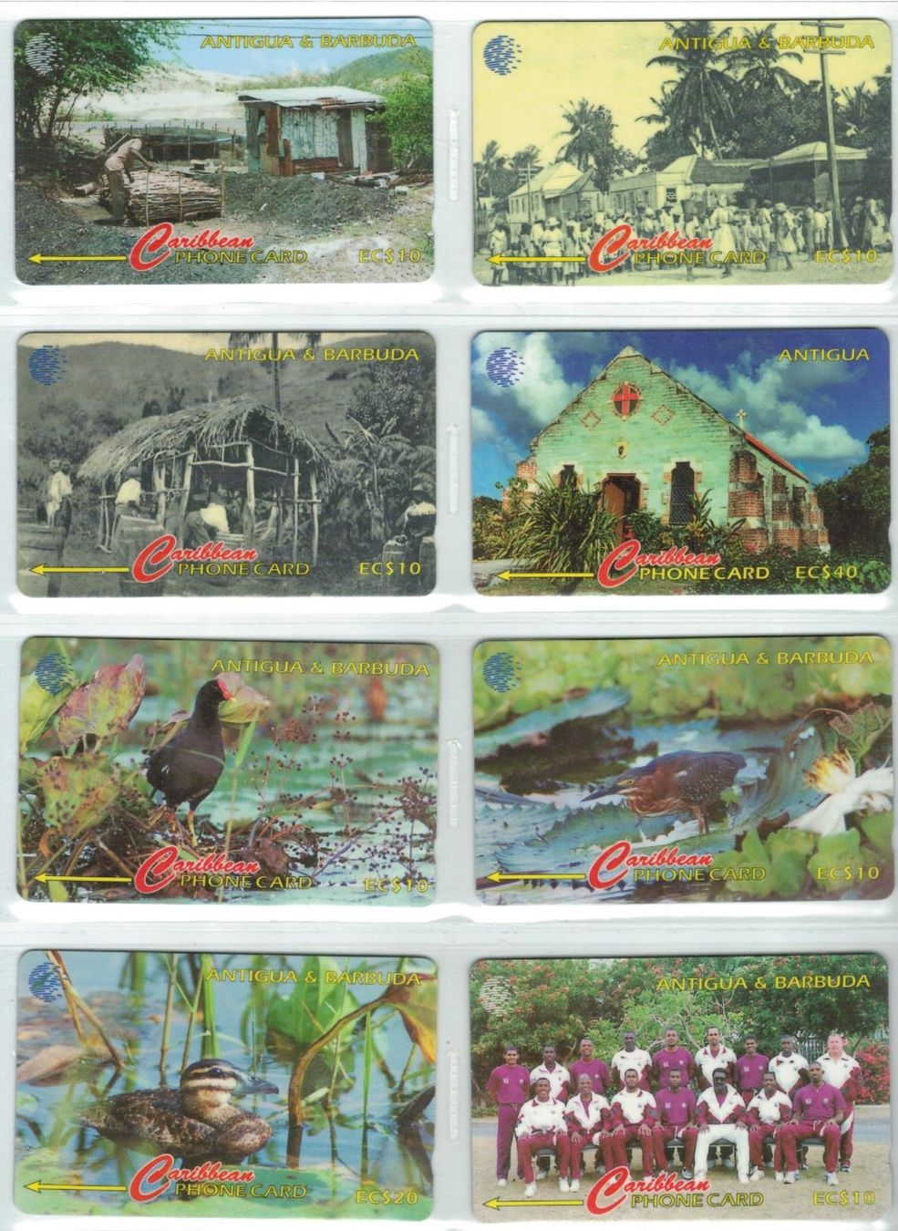Cartes de téléphone: 8 Telefonkarten Antigua & Barbuda – D'occasion à Zürich par Tolima194