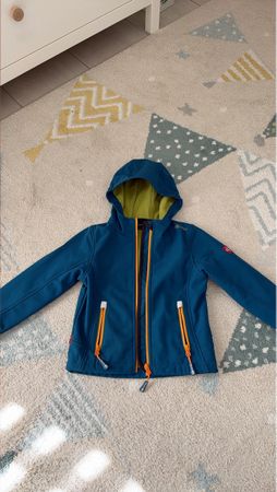 Trollkids Softshelljacke blau orange neuwertig