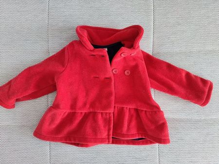 Rote Mädchen Jacke, Fleecejacke, Grösse 68/74, Top Zustand