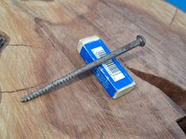 1 antike RK Schraube Ø 0.6cm x 12cm, blank - NEU (3521#NSH6)
