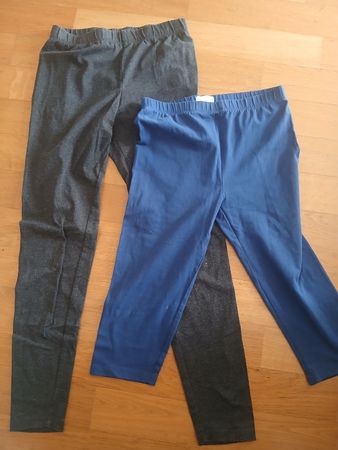2 Leggings 134/140 1×3/4