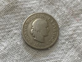 5 centimes/rappen 1885