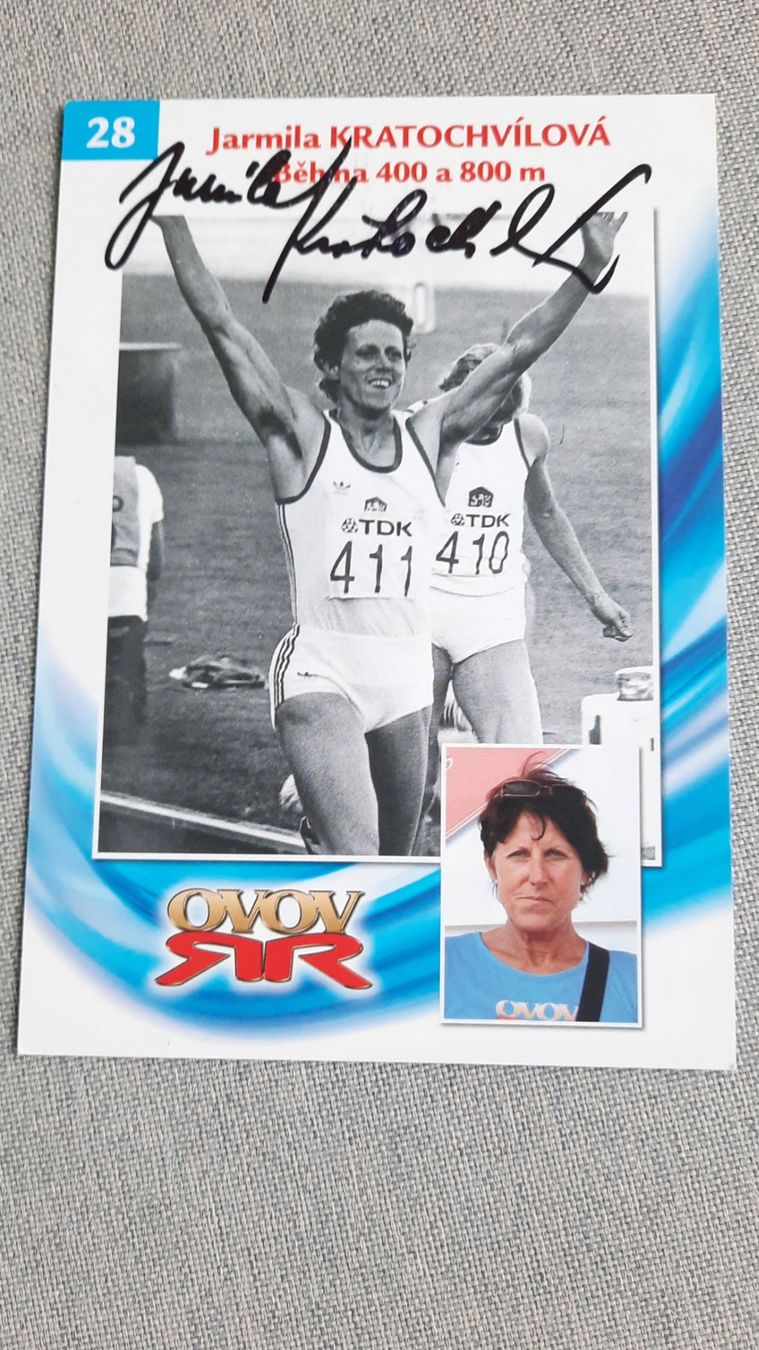 Autografi: Autogrammkarte Jarmila Kratochvilova – Usato da Schmerikon venduto da Olympia04