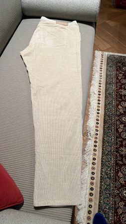 Loro Piana beige corduroy 5 pockets trousers