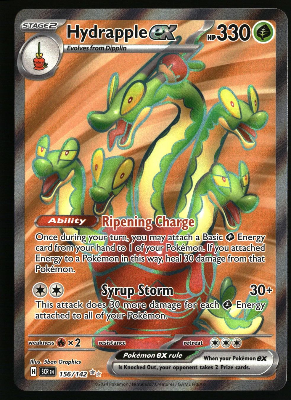 Pokémon Carte collezionabili: Hydrapple ex #156 Pokemon Stellar Crown – Usato da Feuerthalen venduto da Plazatoys