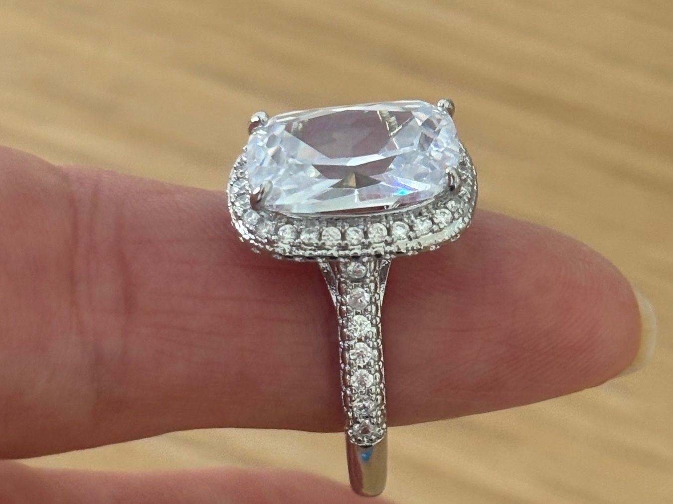 Anelli: Luxus Elegante Gr.18/8 Ring Farbe: Silber / Weiss – Nuovo (secondo la descrizione) da Biel-Bienne venduto da Roserosse13 5