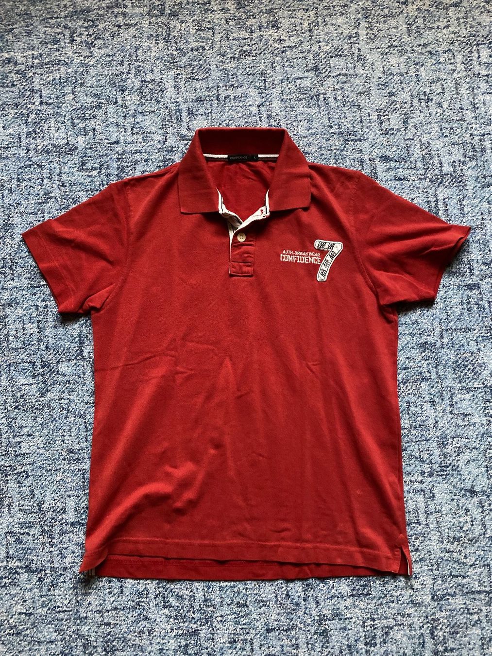 Polo-Shirts: Poloshirt von Confidence, rot, Grösse L – Gebraucht aus Engelberg von Delraich