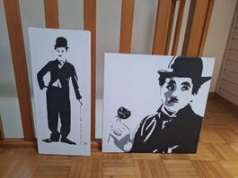 Charlie Chaplin Duo Pop Art Stil