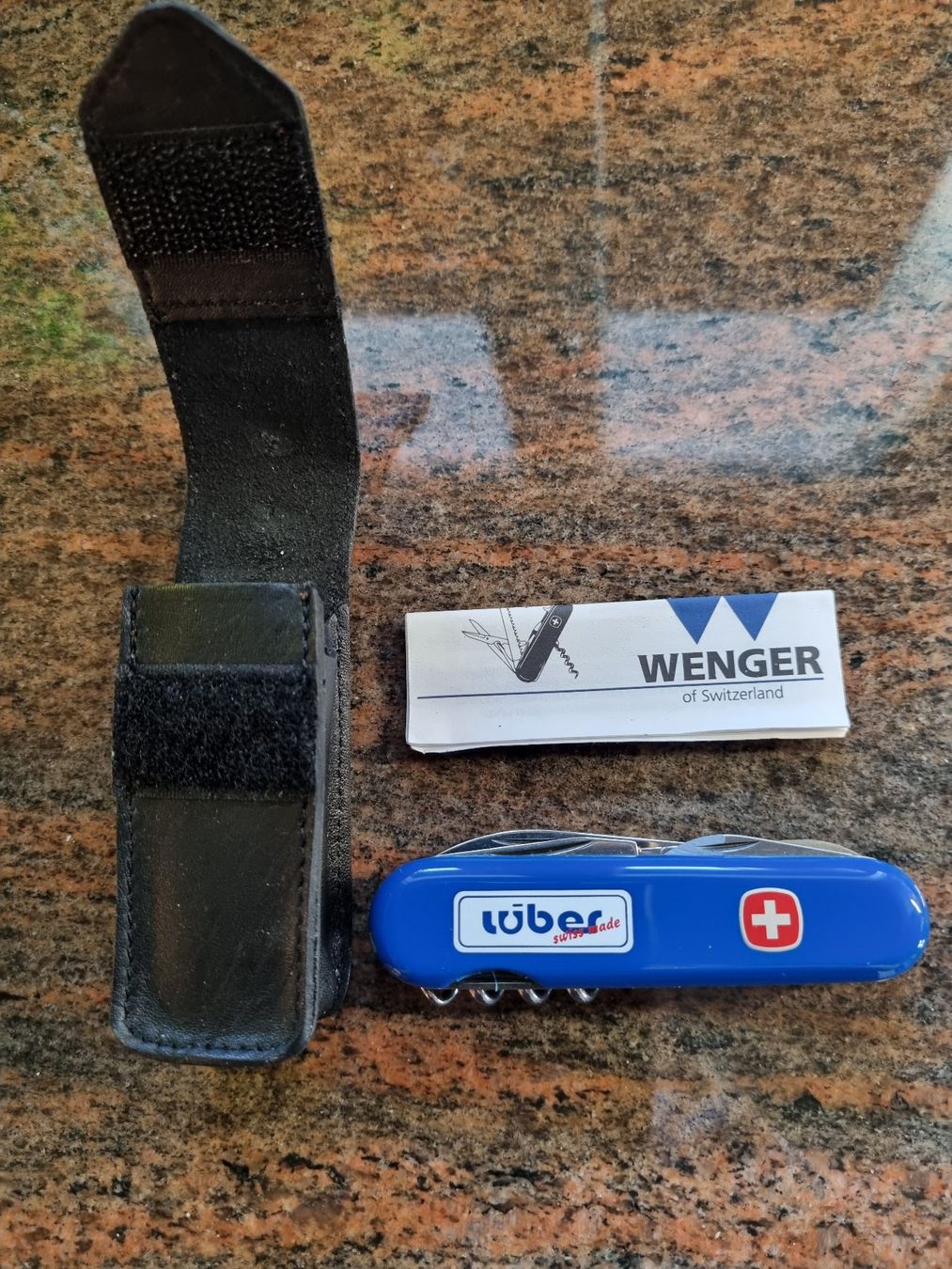 Wenger Coltelli tascabile: Wenger Sackmesser "Uber" mit Etui, Top Zustand! – Nuovo e nell'imballaggio originale da Trachslau venduto da bastet06 1