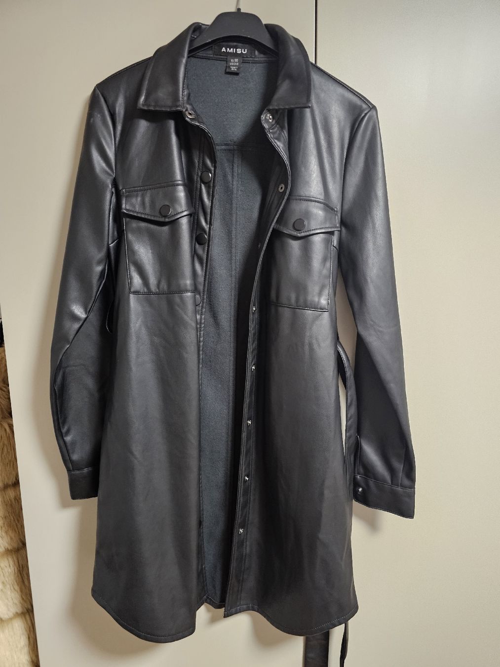 Vestiti: Amisu Lederlook Kleid, Schwarz, Gr. 38, – Usato da Gränichen venduto da nayki12 2