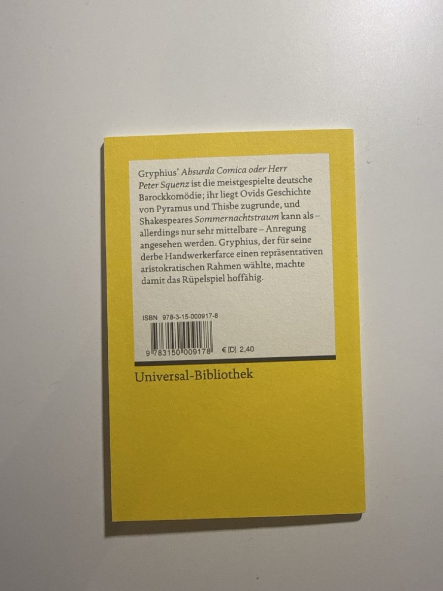 Bücher: Herr Peter Squenz – Gebraucht aus Schlieren von sharu_02 1