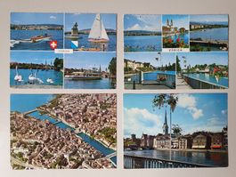4 ältere Postkarten von Zürich (Stadt)