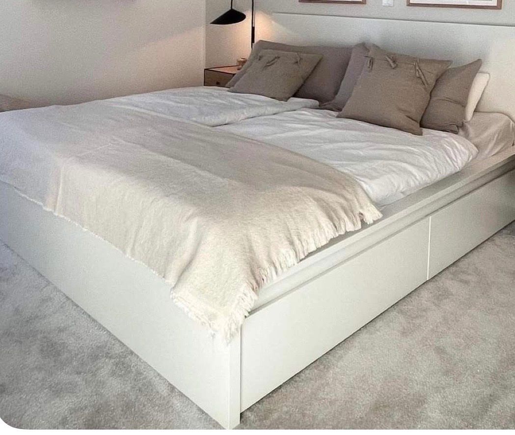 Ikea Letti: Ikea MALM Bed frame,w 4 storage boxes, white, 160x200 cm – Usato da Pratteln venduto da nad_b9cx