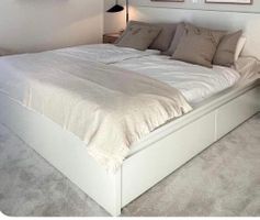 Ikea MALM Bed frame,w 4 storage boxes, white, 160x200 cm